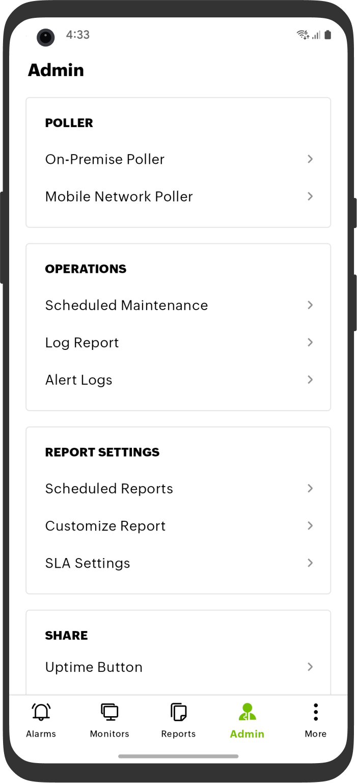 Android Mobile App Server Monitor