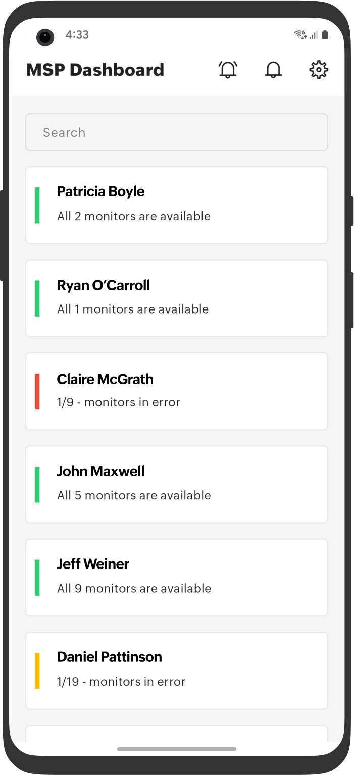 Android MSP Dashboard