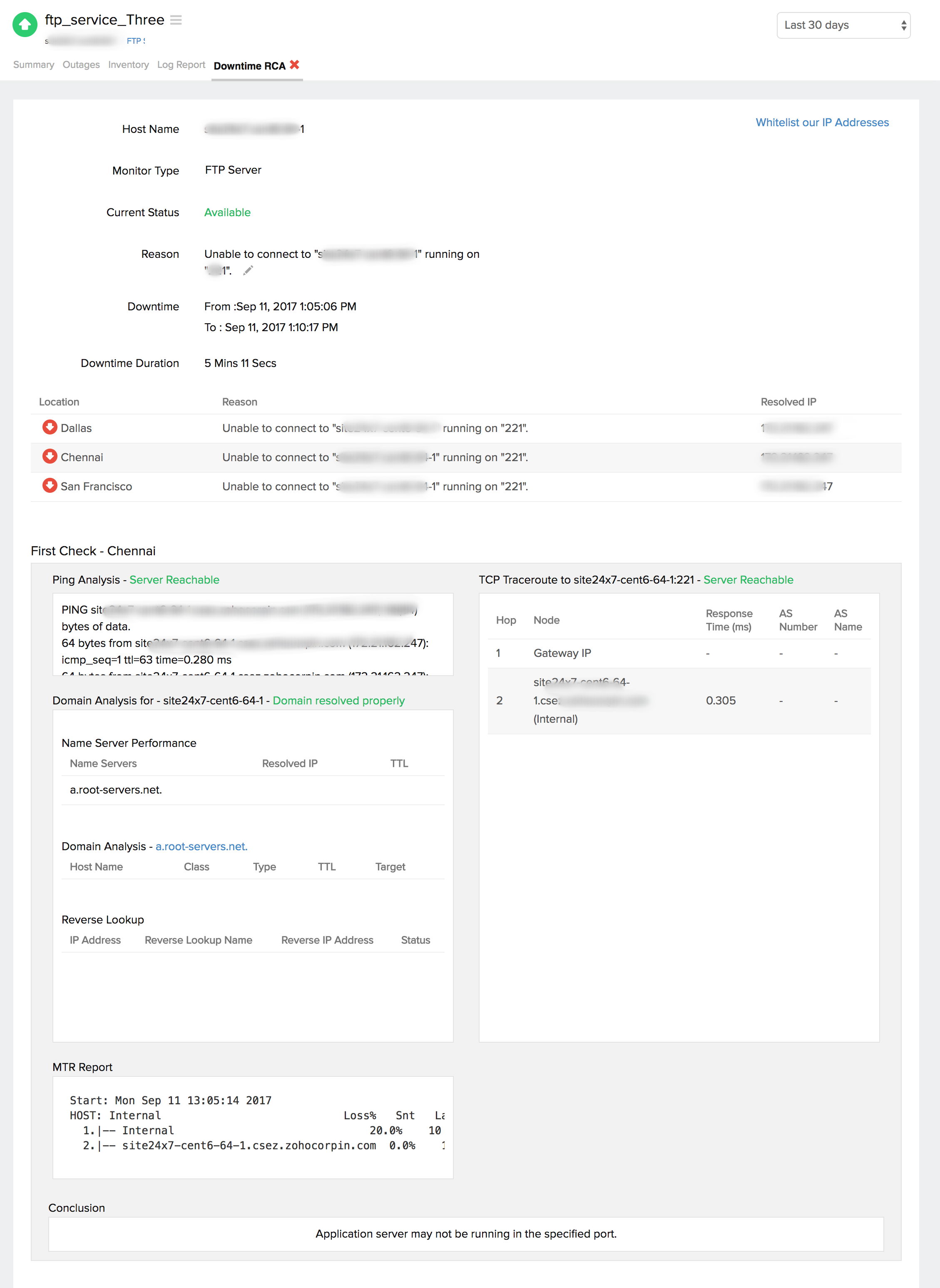 Supported FTP Server Metrics Online Help Site24x7   Ftp Server Rca 