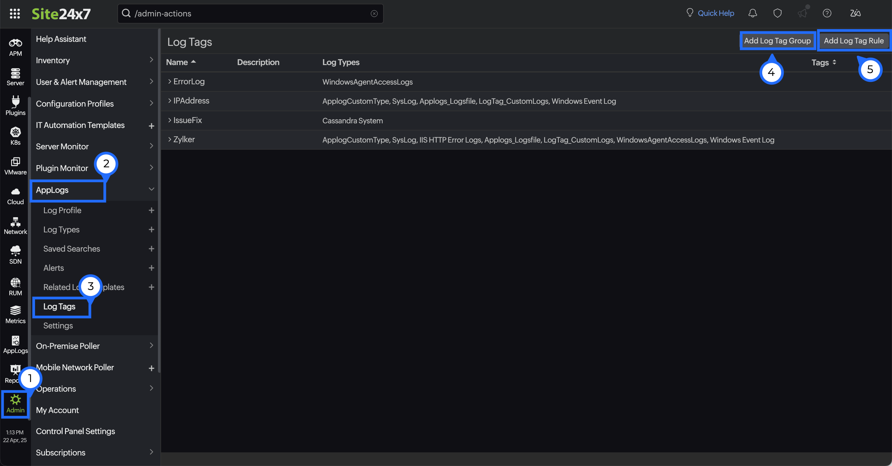 Adding Log Tag add log tag
