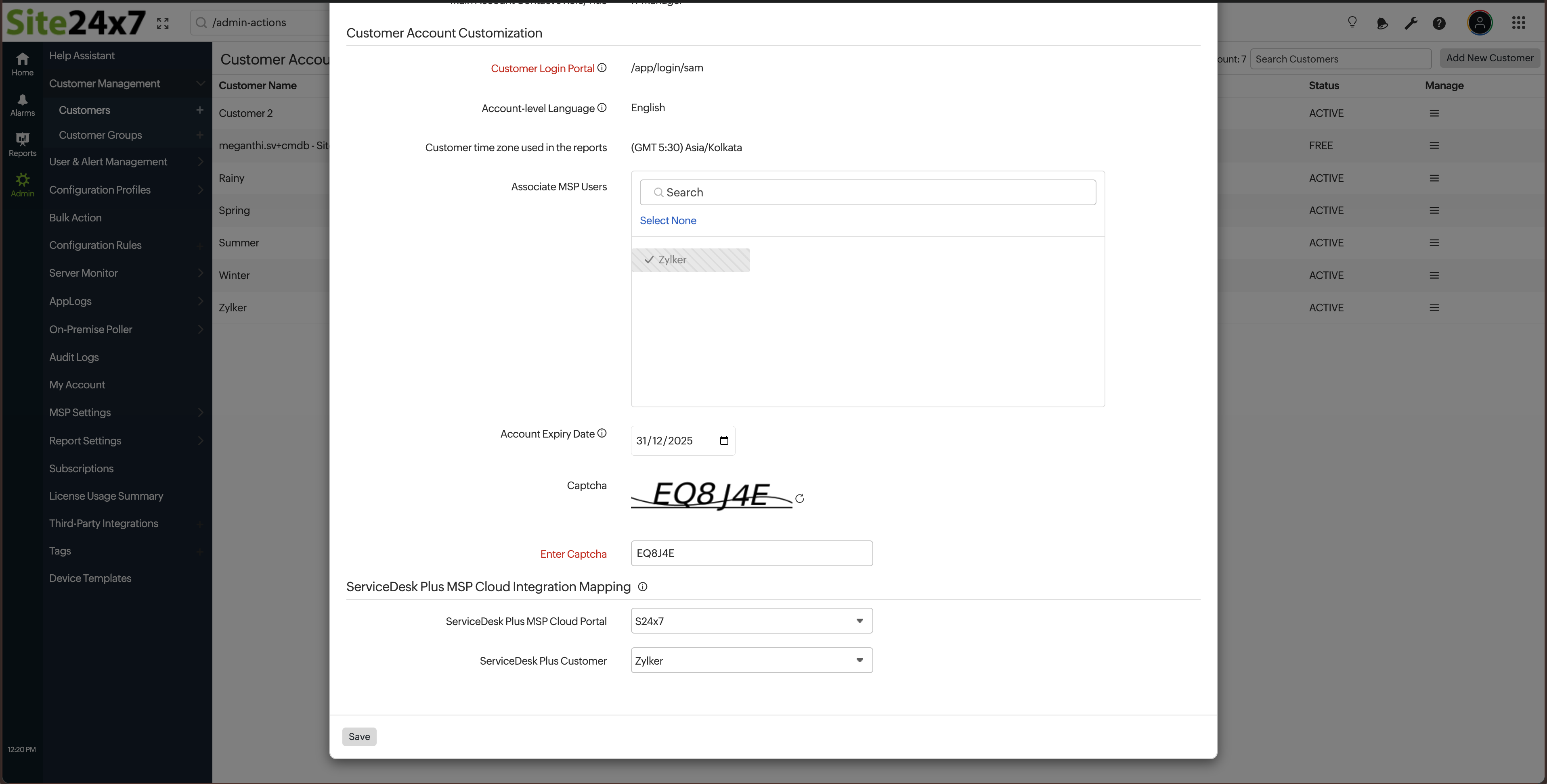 SDP MSP Cloud Add Customer SDP MSP Cloud Add Customer